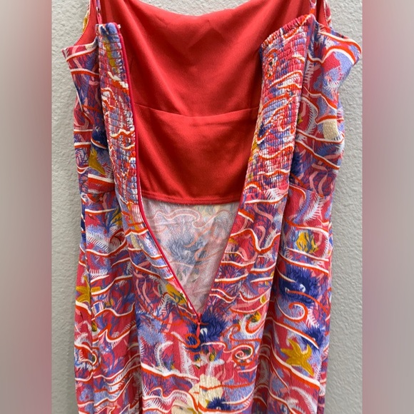 Aritzia Dress Sunday Best Small Mini  Colorful Abstract Print Summer Sleeveless - Picture 6 of 8